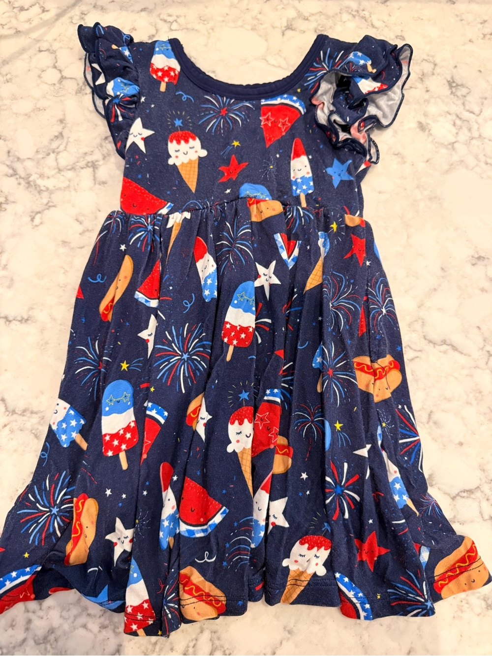 Little Sleepies Snacks & Sparkles Flutter Twirl Dress 2T